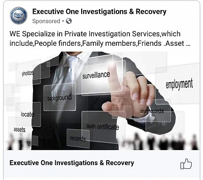 Executive One Investigations and Recovery LLC: